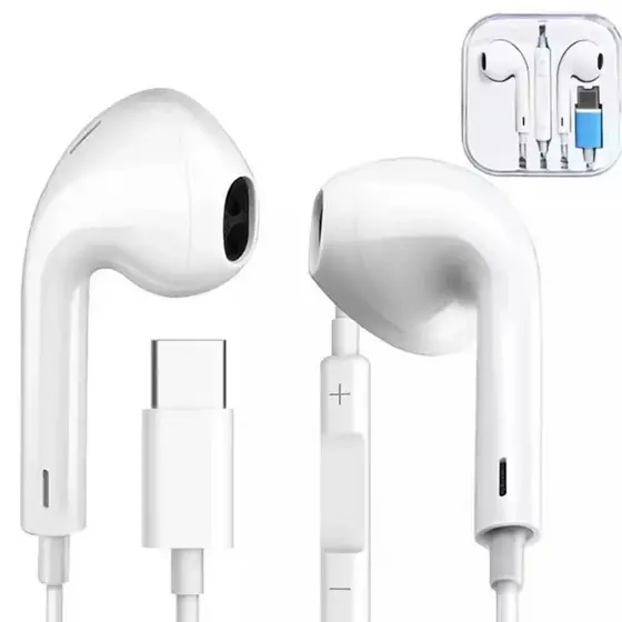 Fones De Ouvido Com Fio Para iPhone 15 16 USB-C Plug Pro max