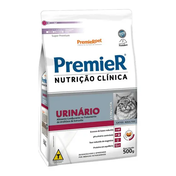 Ração Premier Nutrição Clínica  Urinário Gatos Adultos 500g