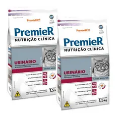 Kit 2 Ração PremieR Nutrição Clínica Urinário Gatos 1,5Kg