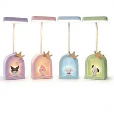 Luminária De Mesa Recarregável Usb Led Kuromi Abajur Infantil Luz Noturna Haste Flexível