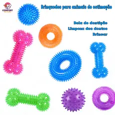 Brinquedo para Cachorro Mordedor Argola Espinho Mordedor Pet Argola Espinho PVC Para Cachorro Reforçado Com Apito