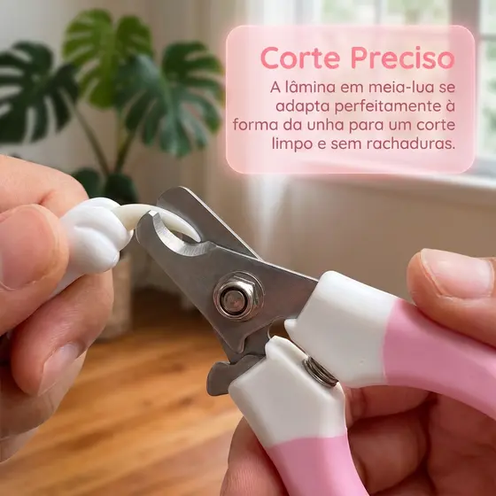 Alicate de Unha para Pets com Trava de Segurança para Cães e Gatos pequeno