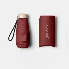 Mini Sombrinha De Bolso Ultraleve 5 Dobras Portátil Dobrável Proteção UV  Sol Dupla Utilização