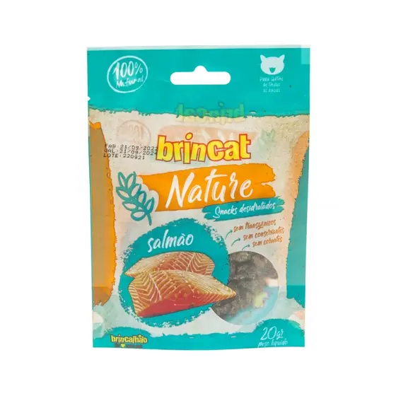 Petisco para Gatos Snacks Nature Brincat Salmao Brincalhão 20G