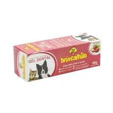 Gel Dental para Cães e Gatos Morango 60g Brincalhão