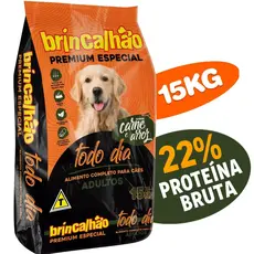 Ração Premium Especial 22% de Proteína Carne e Arroz Brincalhão 15kg