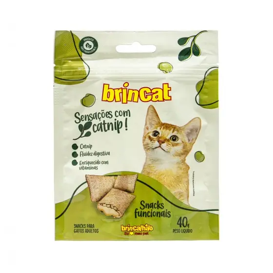 Snacks Sachê Funcionais para Gato Brincat Brincalhão - Sensações Com Catnip 40G