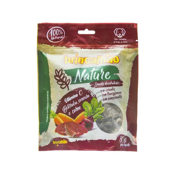 Petisco Peta para Cachorro Snacks Desidratados Nature - Beterraba, Cenoura e Carne
