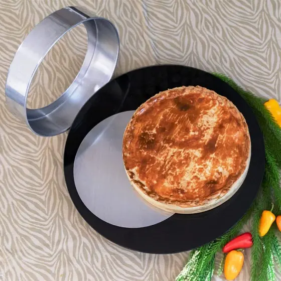 Forma Bolo Com Fundo Falso Aro Removível Nº 30,25,20 Assadeira Para Padarias Confeitarias Bolo Artesanal Bolos Caseiros