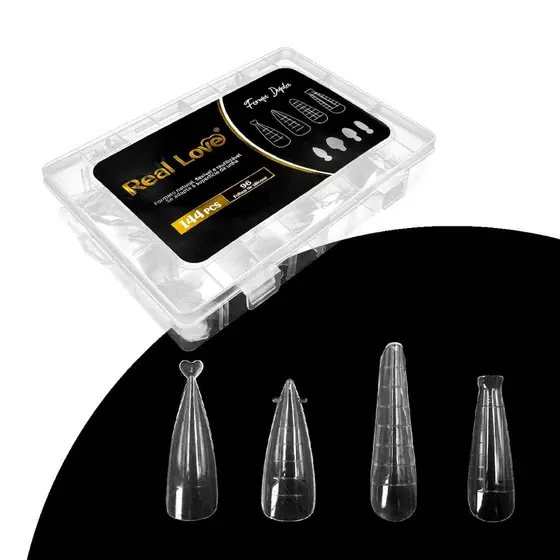 Molde F1 Alongamento Real Love Diversos Modelos 144 pç com Folha de Silicone
