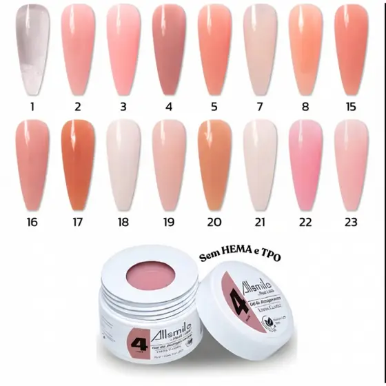 Kit 2 Sculping gel Real Love Sem HEMA e TPO Allsmile 15ml - Alongamento de Unhas