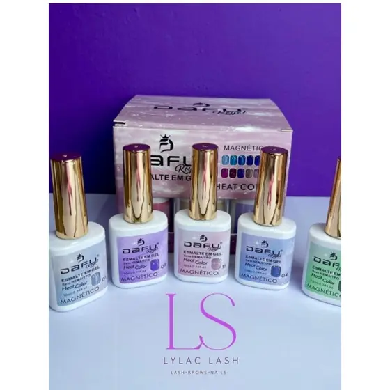 Esmalte em Gel Magnético Coleção Heat Color Dafu Efeito Olho de Gato - 10ml - UV/LED