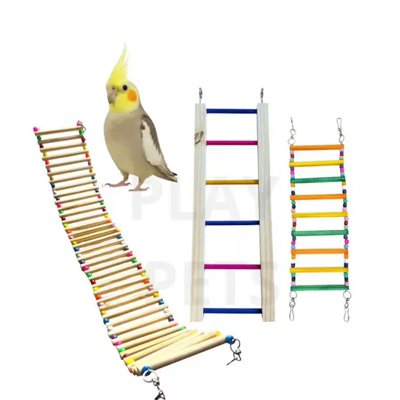 KIT Pontes Escada para Calopsitas, Periquitos e Aves (3 MODELOS DE PONTE ESCADA)