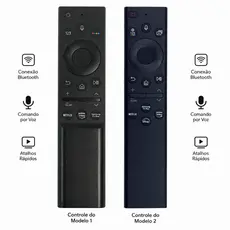 Controle Remoto Compatível Com Smart TV Samsung 4K Com Comando de Voz