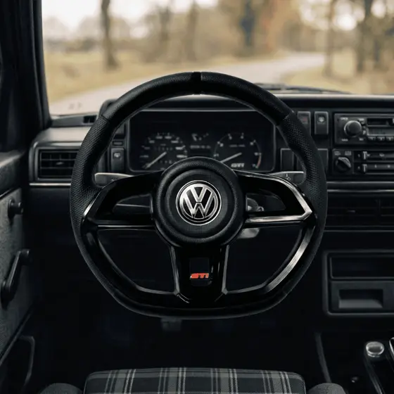 Volante Esportivo Gti Preto Volkswagen Gol Parati Saveiro Santana Golf Antigo Polo Classic Bora Golf