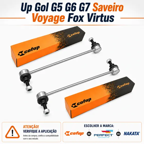 2 Bieleta Original Cofap Vw Up Gol G5 G6 G7 Saveiro Voyage Fox Virtus