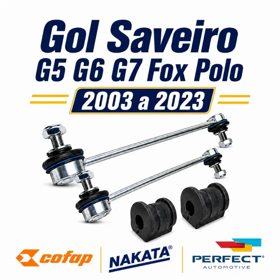 Par Bieleta E Bucha Dianteira Gol Saveiro G5 G6 G7 Fox Polo