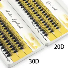 Seda tufting cílios 10D/20D/30D/40D 0.07mm C/D volume natural única tufting cílios extensões de cílios postiços extensões de cílios