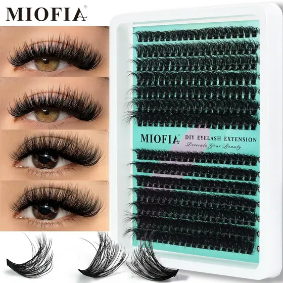Conjunto de cílios 3D MIOFIA 10-18mm, estilo misto, indicado para iniciantes.