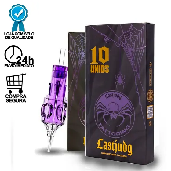 10 Unidades Cartuchos Tatuagem Universal Poseidon Lastjudg Profissional RL RM RS ANVISA
