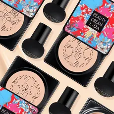 BB Cream/Base/Corretivo com Esponja com Formato de Cogumelo / Base Clareador Maquiagem Creme Clareador Cor Marfim