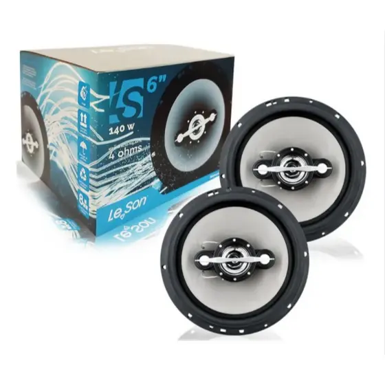 Par Alto Falante Leson 6 Polegadas Quadriaxial 140w 4r Cinza