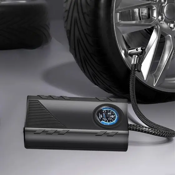Compressor de Ar Portátil 12V para Carro – Bomba de Pneu Emergencial