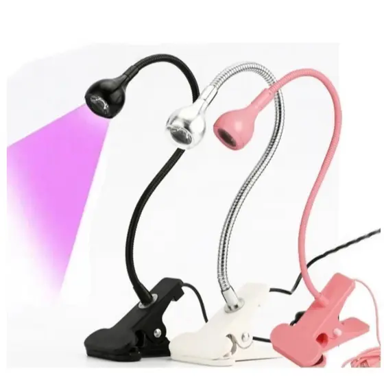 Mini Lâmpada Led USB De Mesa Com Clipe Flexível UV Para Unhas-Rc
