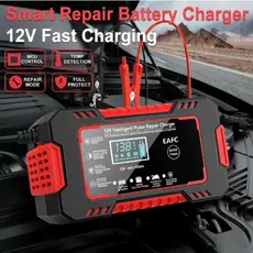 Carregador de bateria automotivo inteligente 12 V Display Digital Automático Energia Reparação Puls