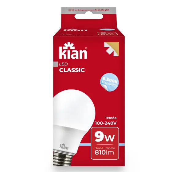 LÂMPADA LED BULBO 9,0W BIV E27 3,0K - KIAN