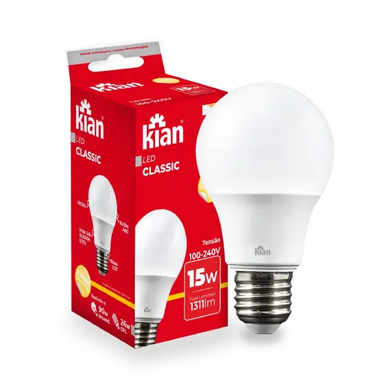 LÂMPADA LED BULBO 15,0W BIV E27 6,5K - KIAN