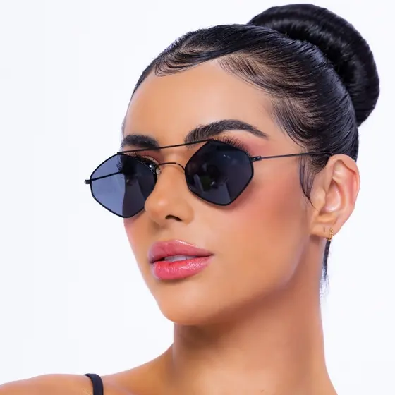 4125 Óculos de sol quadrado moda Feminino Novo
