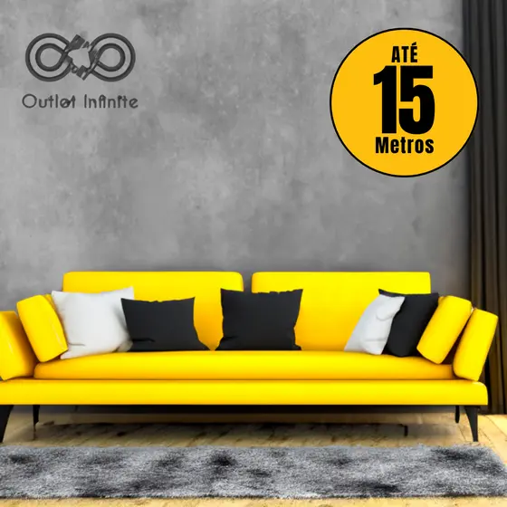 Papel de Parede PREMIUM Cimento Queimado Autoadesivo 5m x 45cm Decorativo salas e quartos