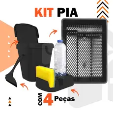 Kit Pia Porta Detergente/Rodo de Pia/Lixeira/Porta Talher Conjunto Multiuso plasmarc