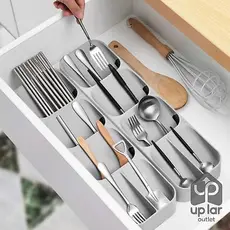 Organizador Separador Porta Talheres Cozinha Organizadora de Gaveta Facas Colheres Garfos
