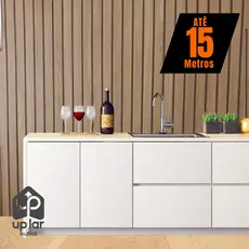 Papel de Parede PREMIUM Madeira Ripado Sombreado 5 METROS x 45CM Adesivo Autocolante para Sala, Quarto