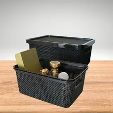 Kit com 3 ou 5 Caixas Organizadoras Jutta 2 Litros com Tampa – Uso Multiuso