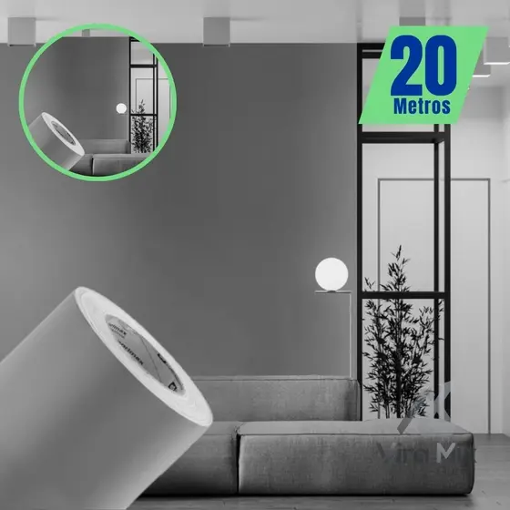 Papel Adesivo Premium Cinza  – Revestimento Texturizado para Móveis, Paredes Eletrodomésticos 5 M x 45 cm