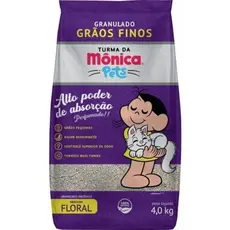 Areia Higiênica Turma Da Monica Floral/ Clássico/ Branco/ Pinus Para Gatos