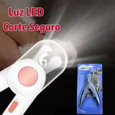 Cortador de Unhas Pet com Luz LED e Lupa para Cachorros e Gatos – Seguro e Prático