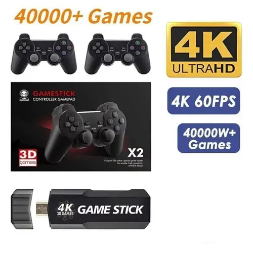 Vídeo Game Stick GD10 4k 3D 128gb Console Emulador Retro Portátil 2 Controles Wireless