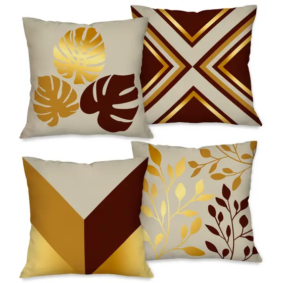 Kit com 4 Capas para Almofadas Decorativas 45X45cm Home - Sofá