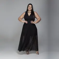 Vestido Festa Plus Size Longo Tule Casamento Madrinhas Tendencia G1 G2 G3 G4