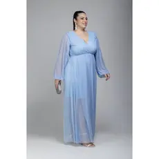 Vestido Festa Plus Size Longo Feminino Com Brilho 2 Em1 Promoção G1 G2 G3