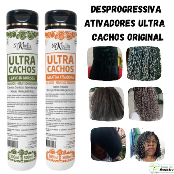 Kit Desprogressiva Ativador Ultra Cachos Instantâneo Transição Capilar