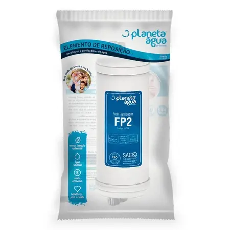 Refil filtro planeta água fp2 para purificador de água pentair e bebedouro lider - compatível