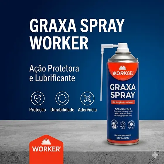 Graxa em Spray Worker 300ml - Lubrificação de Alta Performance