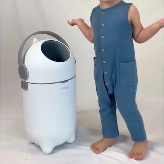 Lixeira Antiodor 10 Litros para Fraldas de Bebê 🍼 Compacta e Prática para Troca Clingo