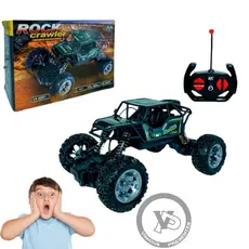 Carrinho de Controle Remoto 4x4 Recarregável Anda Na Terra Jeep Off Road Rock Crawler
