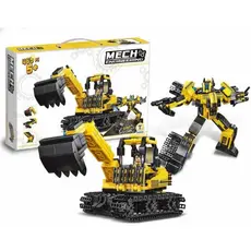 Blocos De Montar Mecânicos Robô, Carro E Escavadeira Estilo LEGO Com +460 Peças